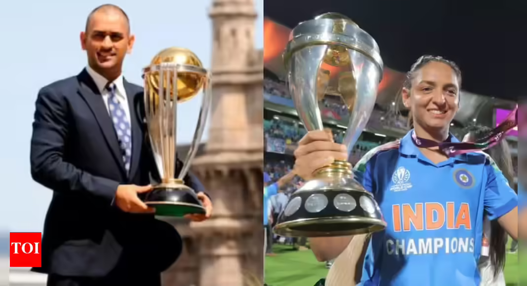 Iconic! Harmanpreet Kaur recreates MS Dhoni’s famous pose with World Cup trophy at Gateway of India | Cricket News