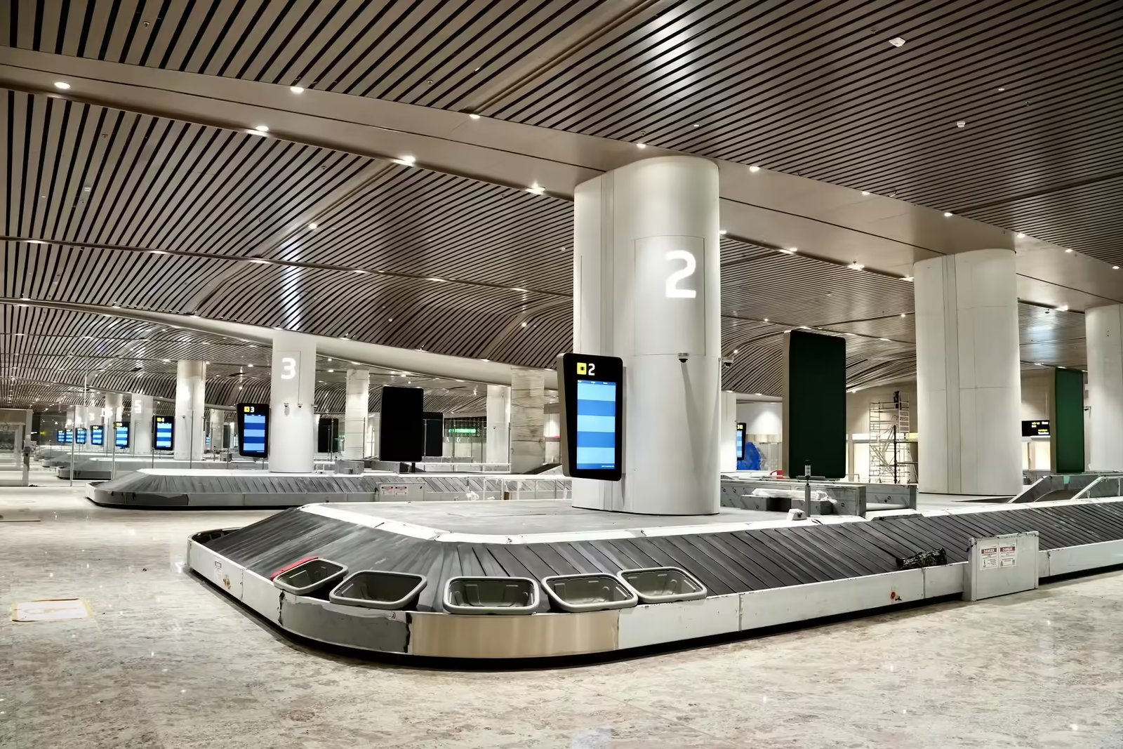 Interiors of the newly-constructed Navi Mumbai International Airport