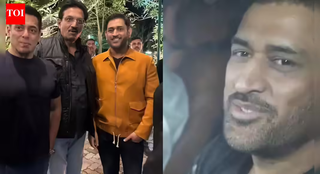 MS Dhoni at Salman Khan birthday party: Fans chant 'Mahi bhai' - WATCH | Cricket News