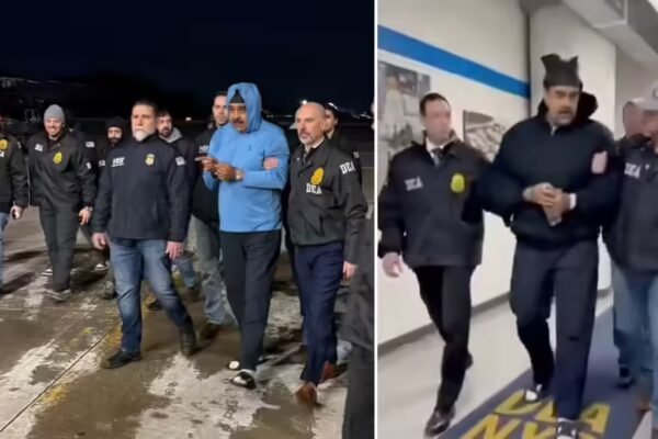 Escorted off plane in handcuffs: First video shows Nicolás Maduro in US custody; wishes agents ‘happy new year’ at DEA office