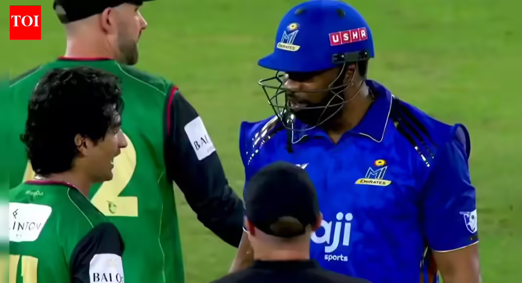 Tempers flare! Naseem Shah vs Kieron Pollard verbal spat steals the spotlight - WATCH | Cricket News