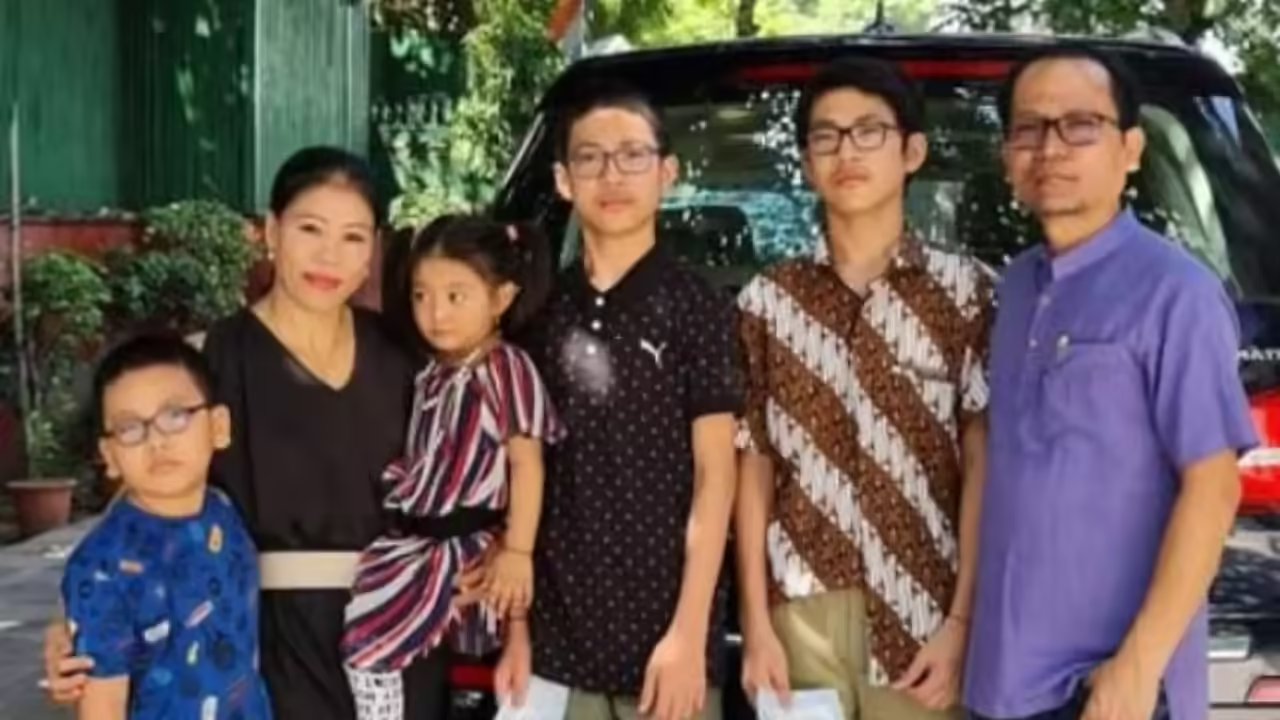 Mary Kom with her ex-husband Onler Kom in happier times