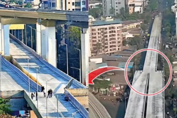 ‘Invitation to crashes’: 4-lane bridge near Mumbai suddenly narrows to 2; MMRDA denies design flaw | Mumbai News