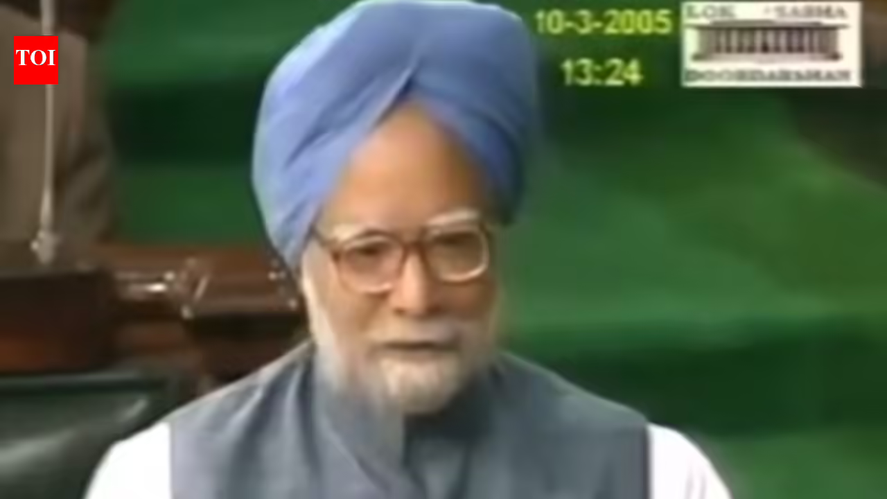 Congress digs out 2005 clip of Manmohan Singh to counter government amid Parliament logjam | India News
