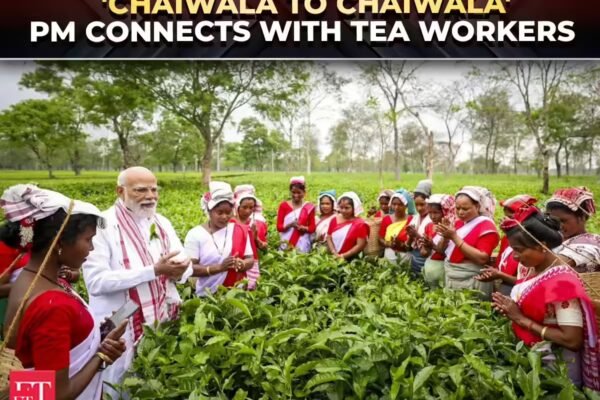 narendra modi chaiwala remark: 'I am a Chaiwala too': Modi interacts with tea garden workers in Dibrugarh - The Economic Times Video