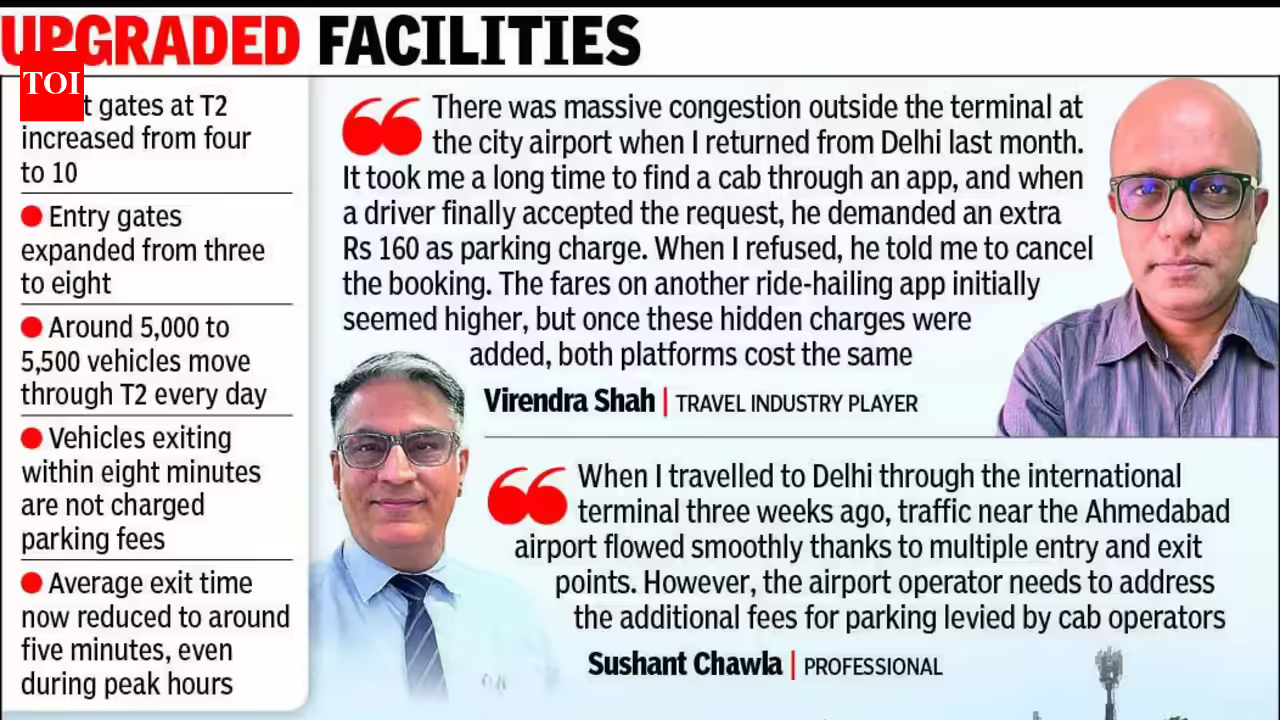 T2 entry, exit capacity increased to ease rush at Ahmedabad airport | Ahmedabad News
