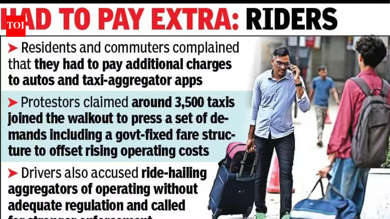 Taxi walkout disrupts travel across Bhopal; talks between unions and authorities under way | Bhopal News